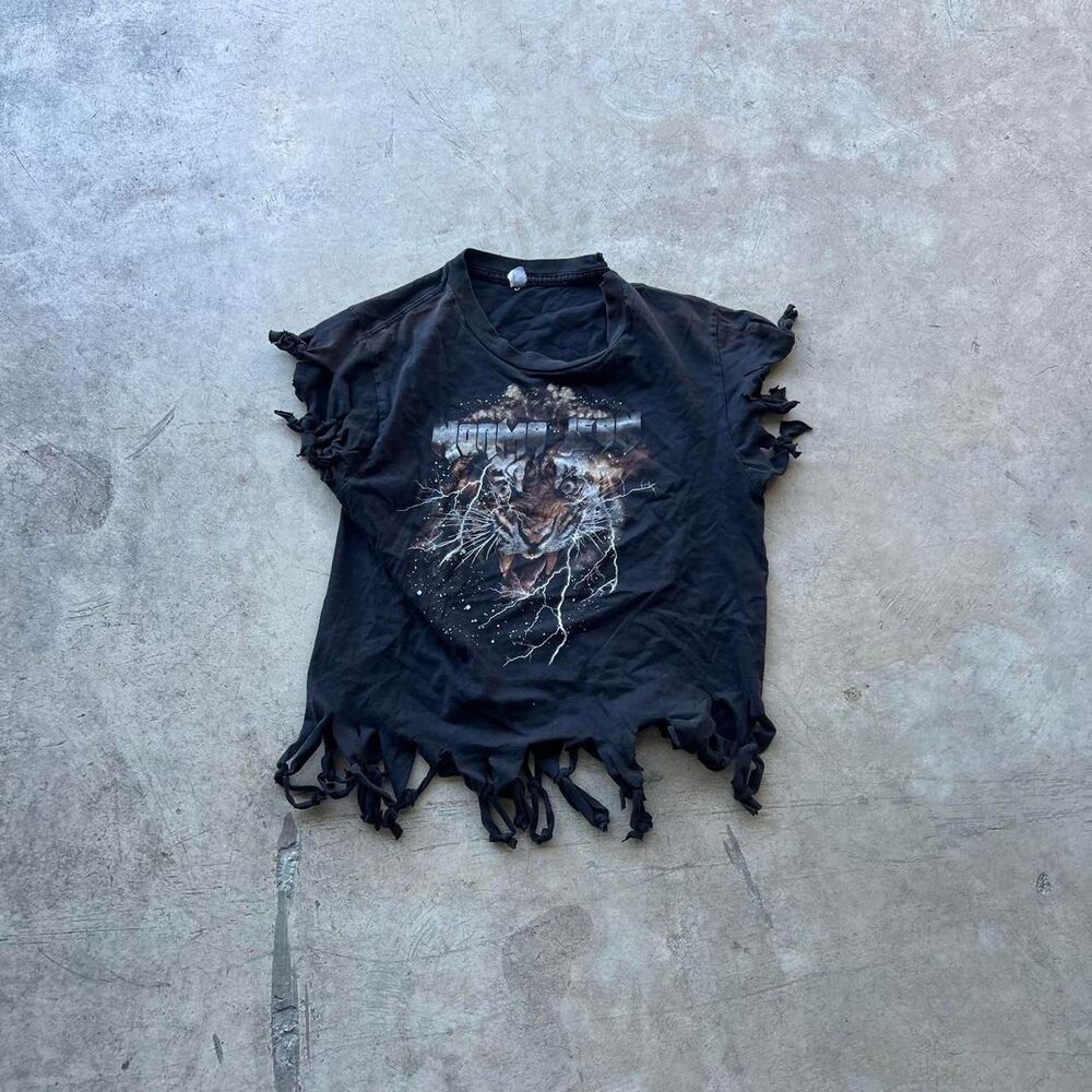 Norma Jean Custom Cropped top y2k rocker Womens size M Medium